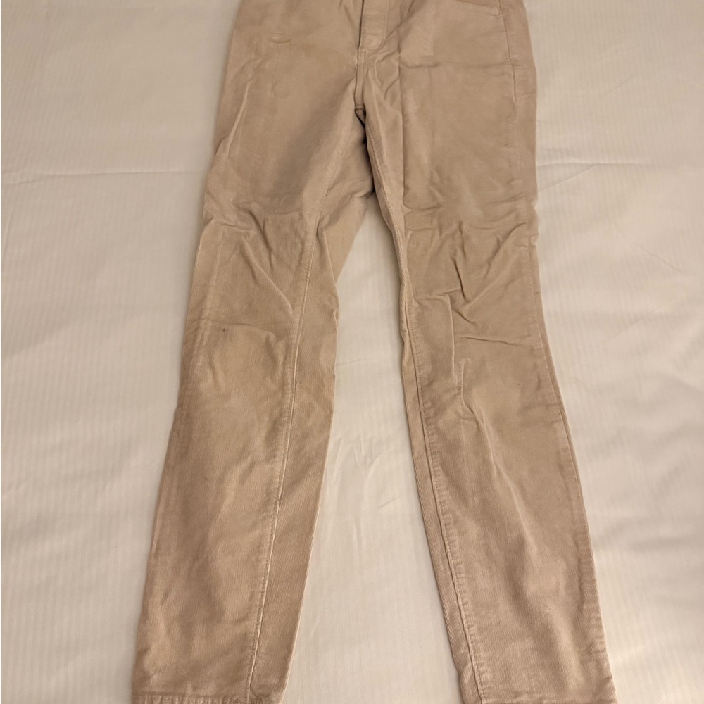 LOFT Light Tan Corduroy Trousers